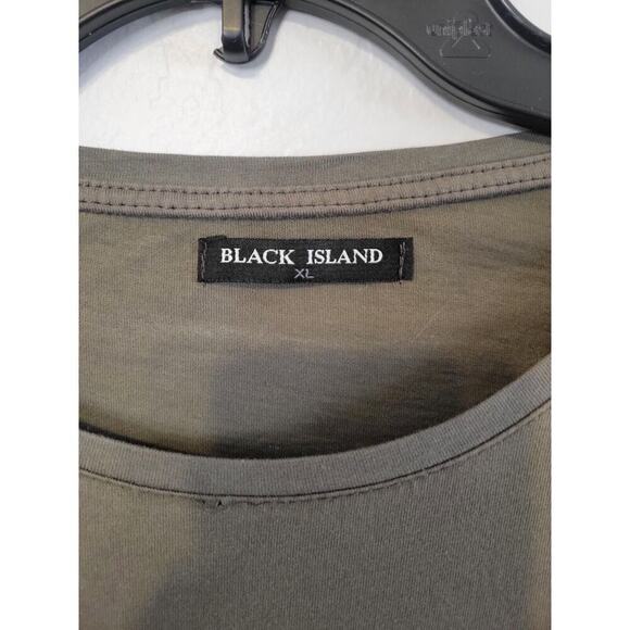 Black Island Gray Double Sided Graphic Tee Short Sleeve Men's T-shirt Size XL - Picture 4 of 4